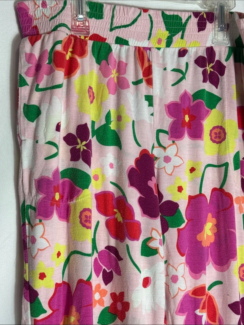Kate Spade New York Pink Floral Wide Leg Pajama Lounge Pants Size Medium